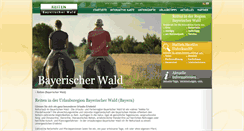 Desktop Screenshot of bayerischer-wald-reiten.de