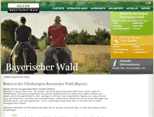 Tablet Screenshot of bayerischer-wald-reiten.de